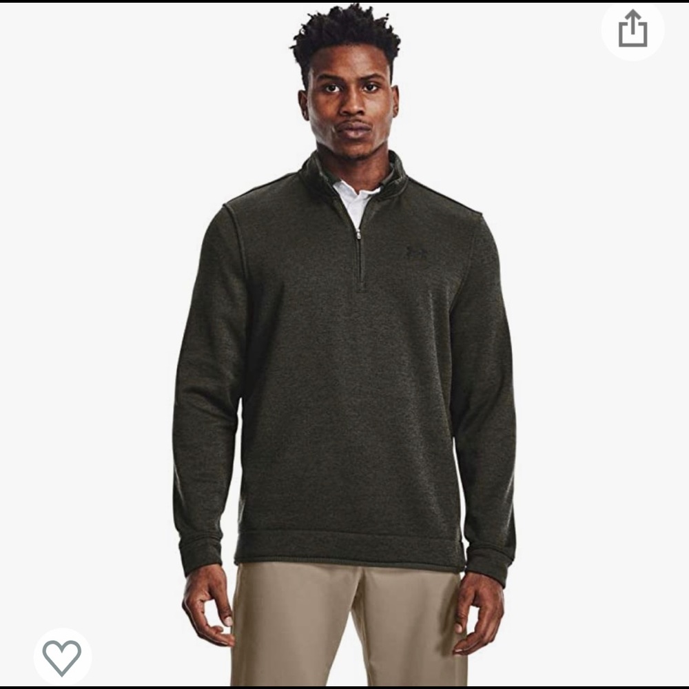 Green Under Armour Quarter(1/4) Zip golf pullover.